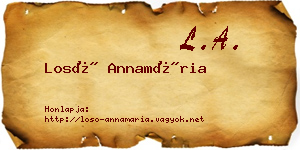 Losó Annamária névjegykártya